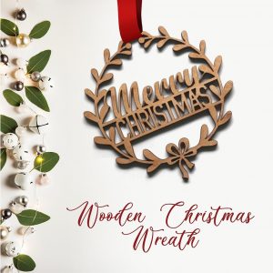 "Merry Christmas" Wooden Xmas Wreath