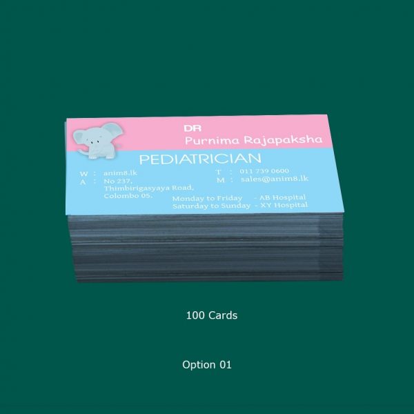 Visiting Cards for a Pediatrician - Set of 100 - Image 4
