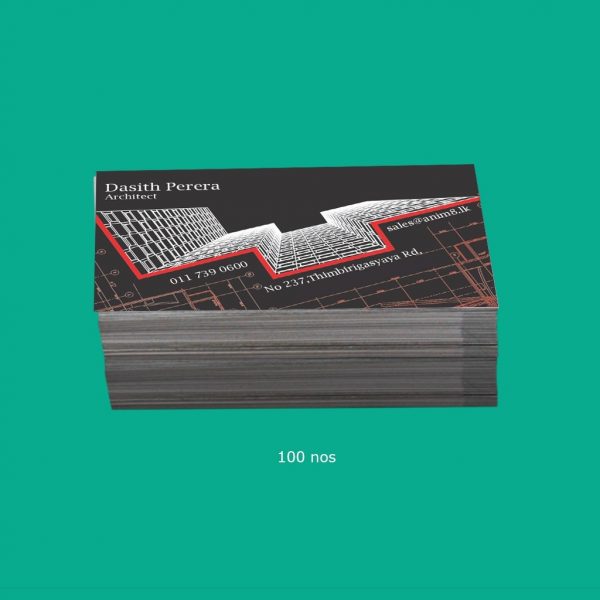 Architect Black Visiting Card - Set of 100 - Image 4