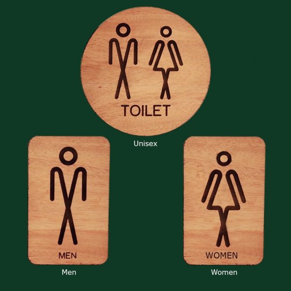 Wooden Toilet Signs - Image 4