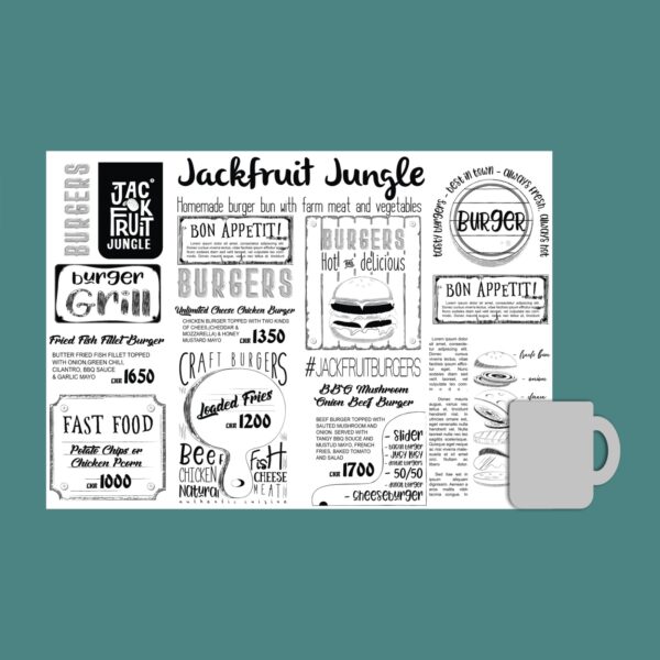 Paper Table Mat Menus - Set of 25 - Image 4