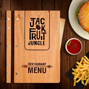 Wooden Menu with Nail binding