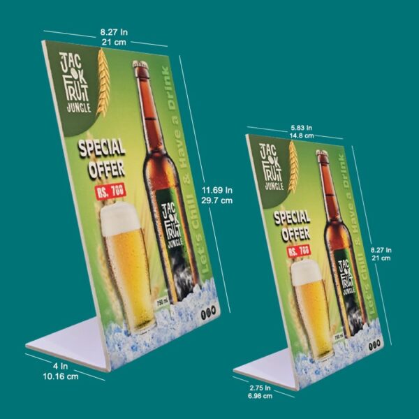 L Stand Menu - Set of 04 - Image 4