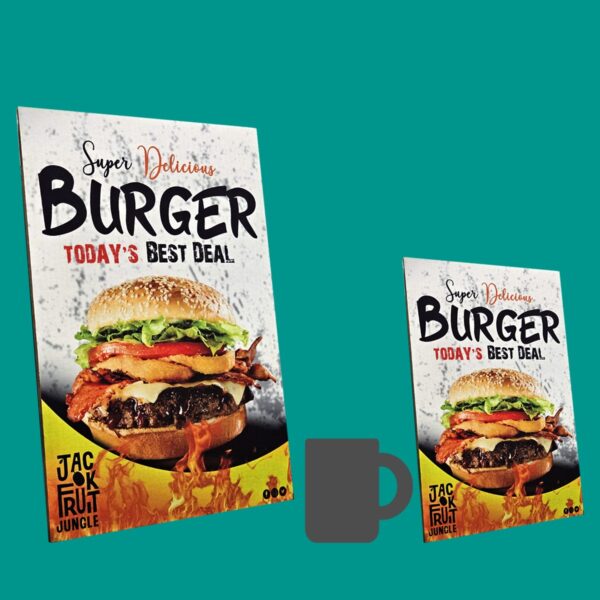 Cardboard menu with back stand - Image 3