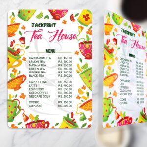 2mm A4 White Acrylic Menu Board