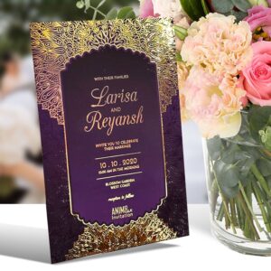 Foil and Varnished Invites - Set of 04