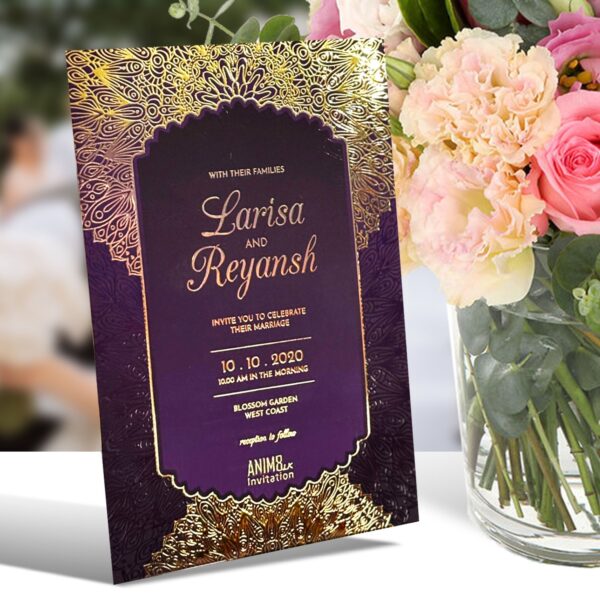 Foil and Varnished Invites - Set of 04