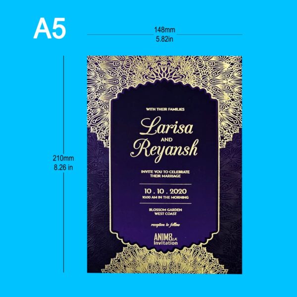 Foil and Varnished Invites - Set of 04 - Image 3