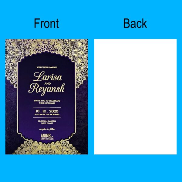 Foil and Varnished Invites - Set of 04 - Image 4