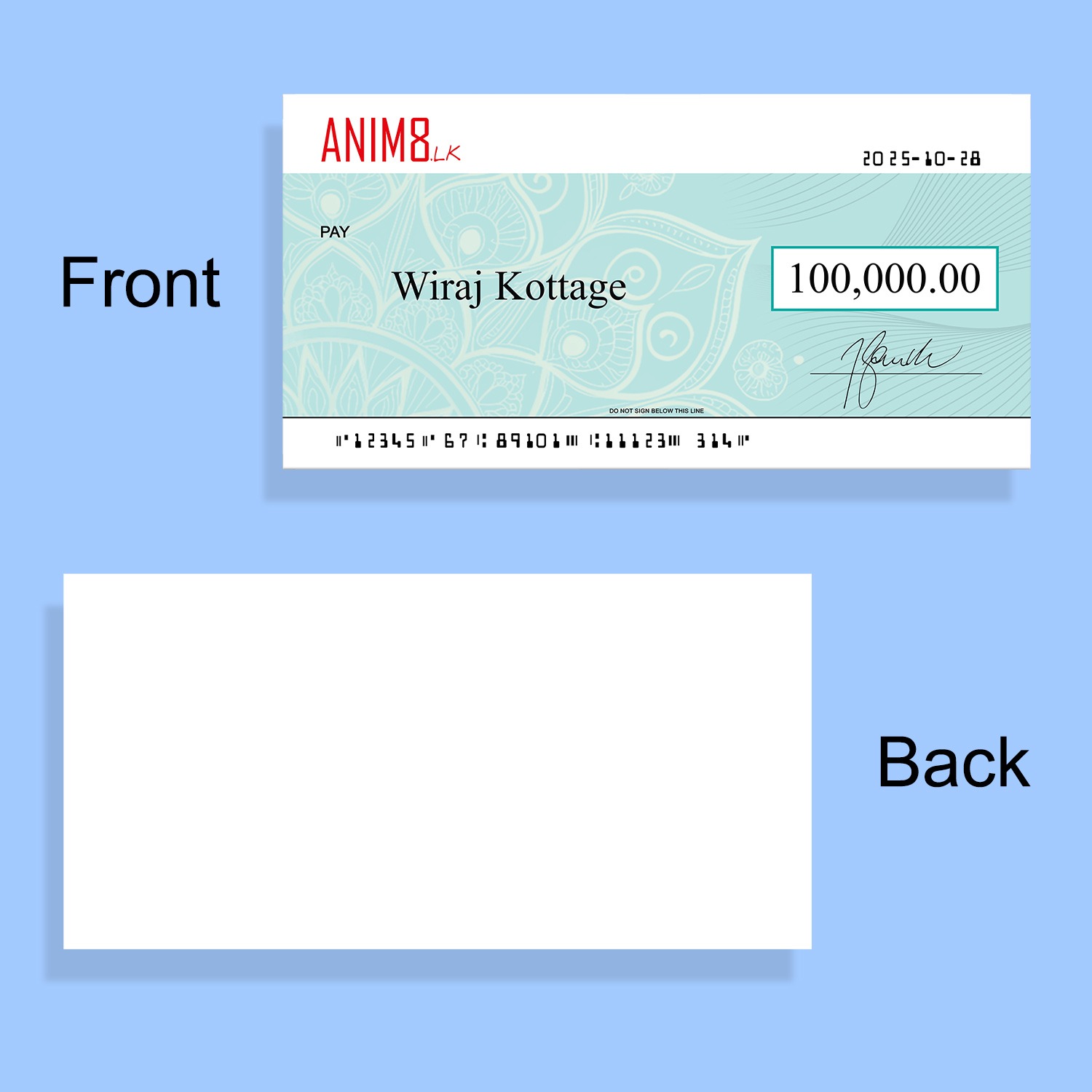 Dummy Cheque - Image 3