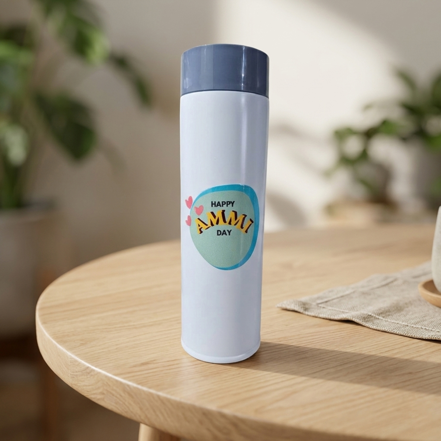 Happy Ammi Day Metal Bottle